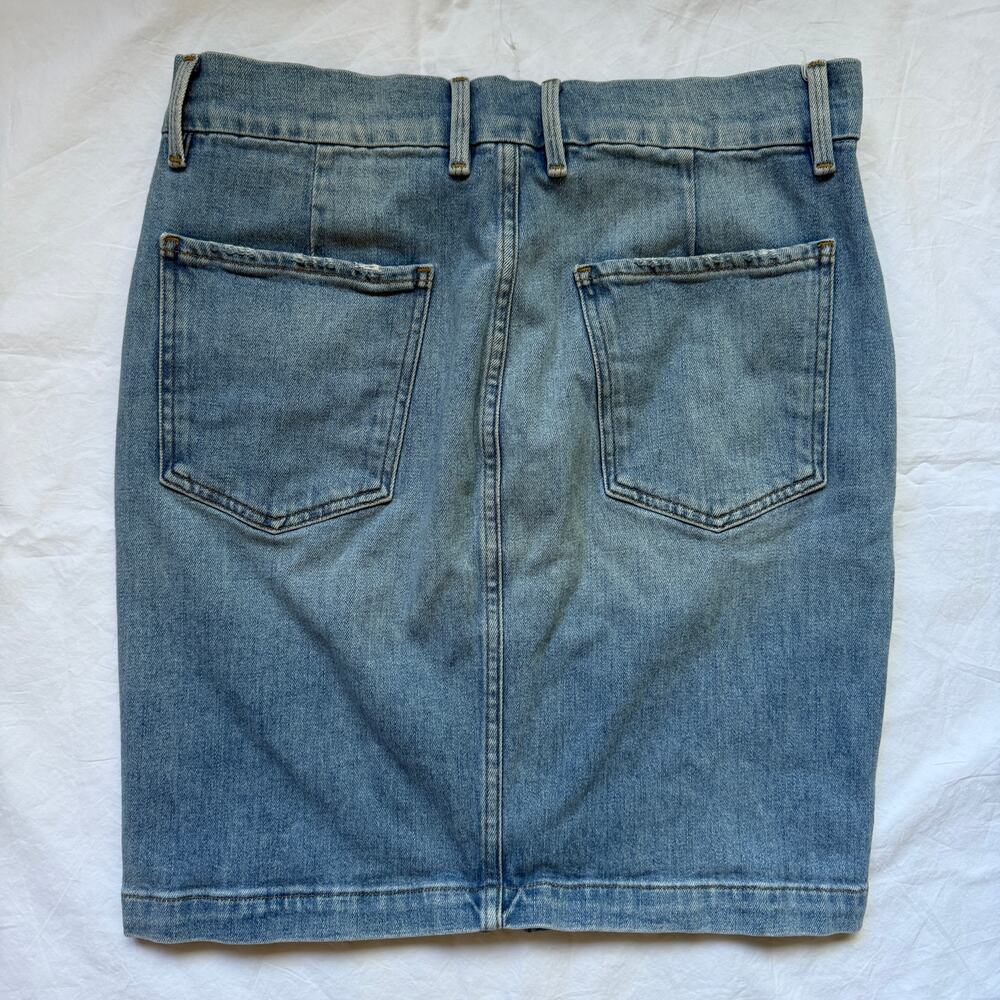 Frame denim skirt, size 30, above knee length, medium wash, EUC - Picture 3 of 6